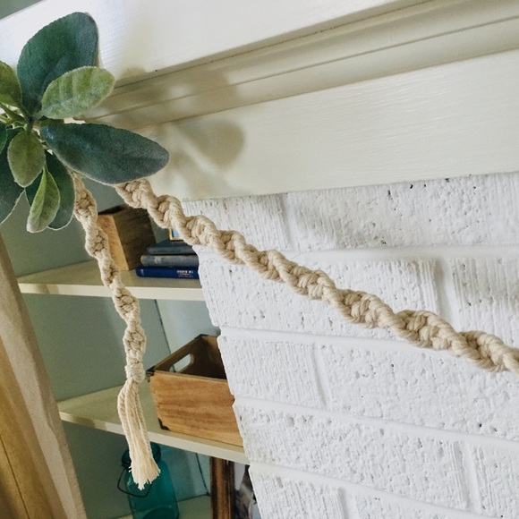 Macrame Rope Swag Decor for Wall or Mantel 8 ft - Picture 4 of 6